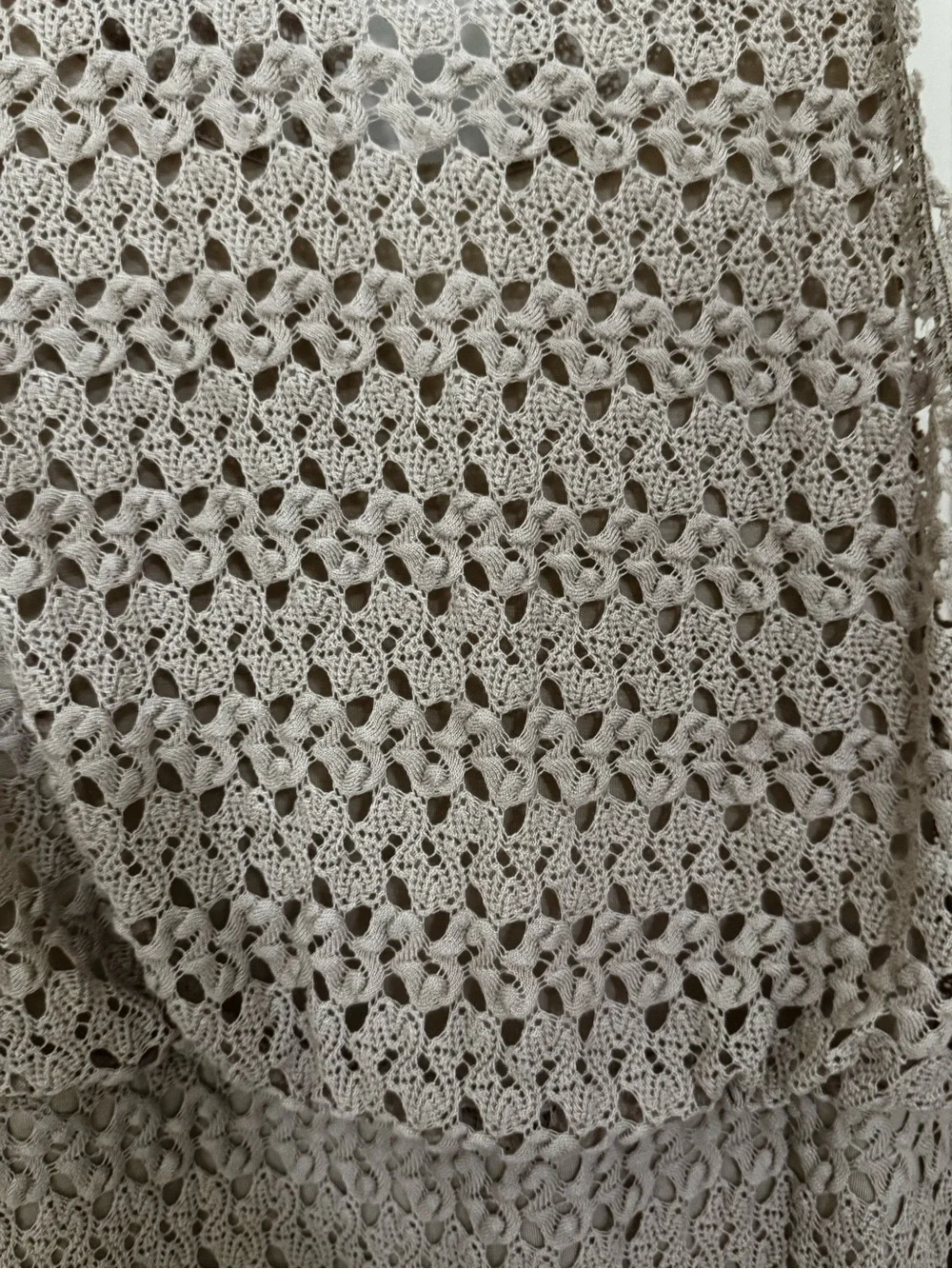 Free People Crochet Overlay Sleeveless Dress in Taupe
